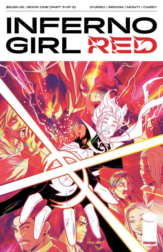 Inferno Girl Red Book One issue three cover.